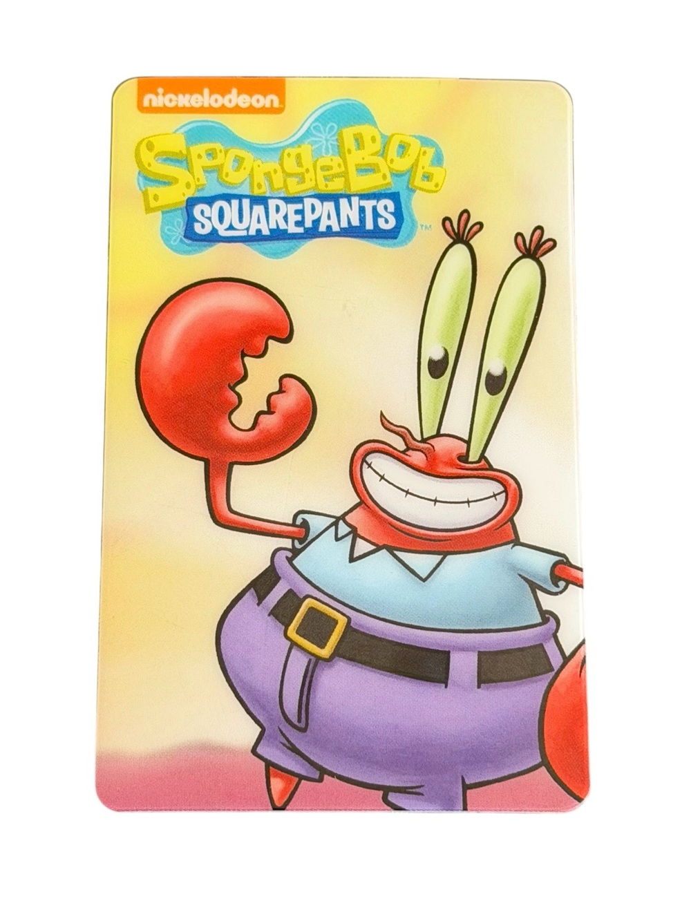 SpongeBob SquarePants Arcade Coin Pusher Card Mr Krabs 005 Barcode